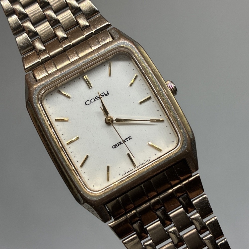 ORIENT Cassy Tank Watch Men's Gold Tone Quartz - Running!